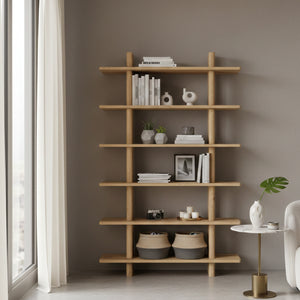 Modern Oak Display Bookcase | Novi Living Casey