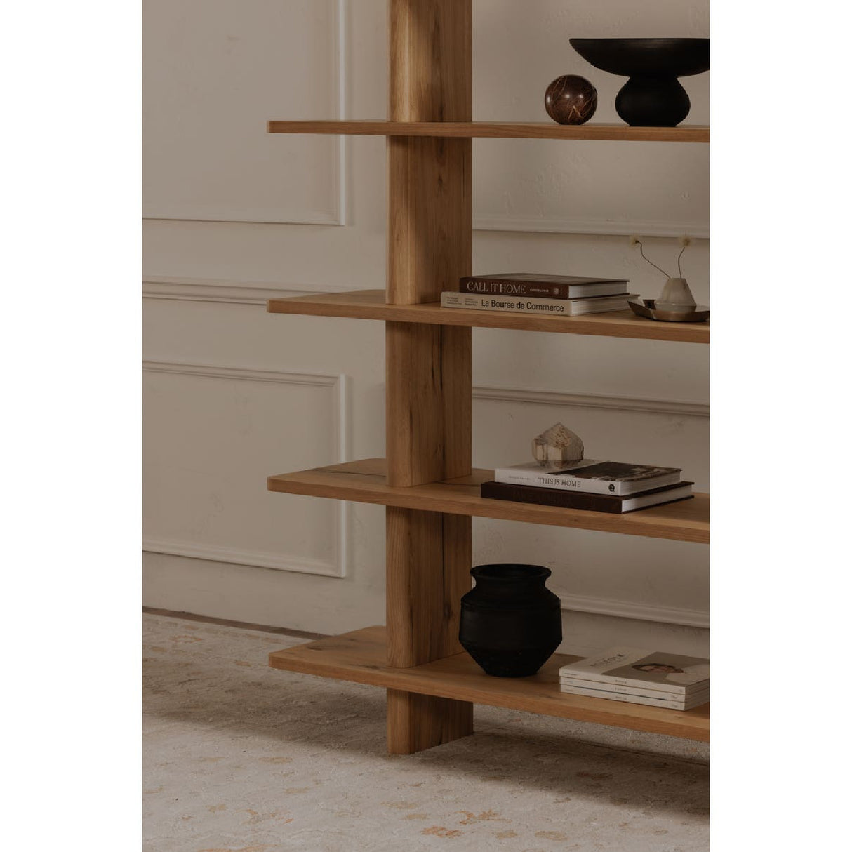 Modern Oak Display Bookcase | Novi Living Casey