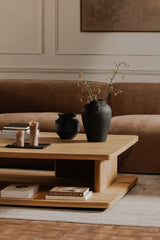 Modern European furniture - Oak Open Storage Coffee Table - www.oroa.com