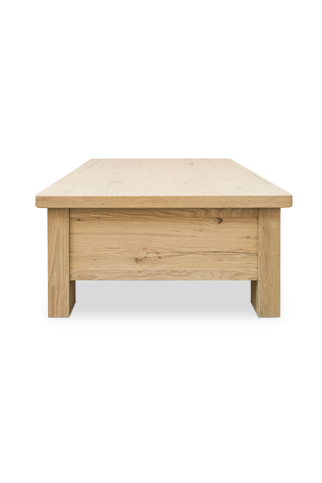 Modern European furniture - Rustic Oak Storage Coffee Table - www.oroa.com
