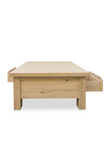 Modern European furniture - Rustic Oak Storage Coffee Table - www.oroa.com