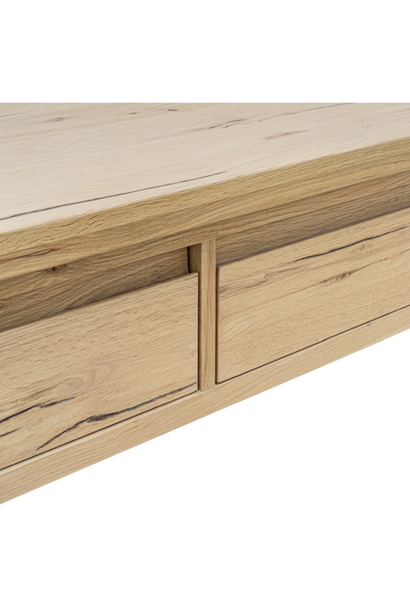 Modern European furniture - Rustic Oak Storage Coffee Table - www.oroa.com