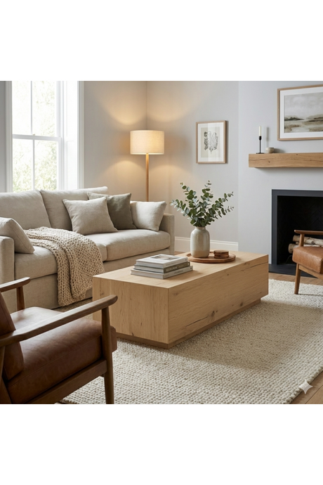 Solid Oak Coffee Table | Novi Living Sawyer | Oroa.com