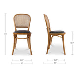 Modern European furniture - Elm-Framed Rattan Dining Chairs (2) - www.oroa.com