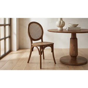 Modern European furniture - Round-Back Rattan Dining Chairs (2) - www.oroa.com