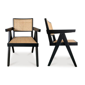 Modern European furniture - Rattan Mid-Century Dining Chairs (2) - www.oroa.com