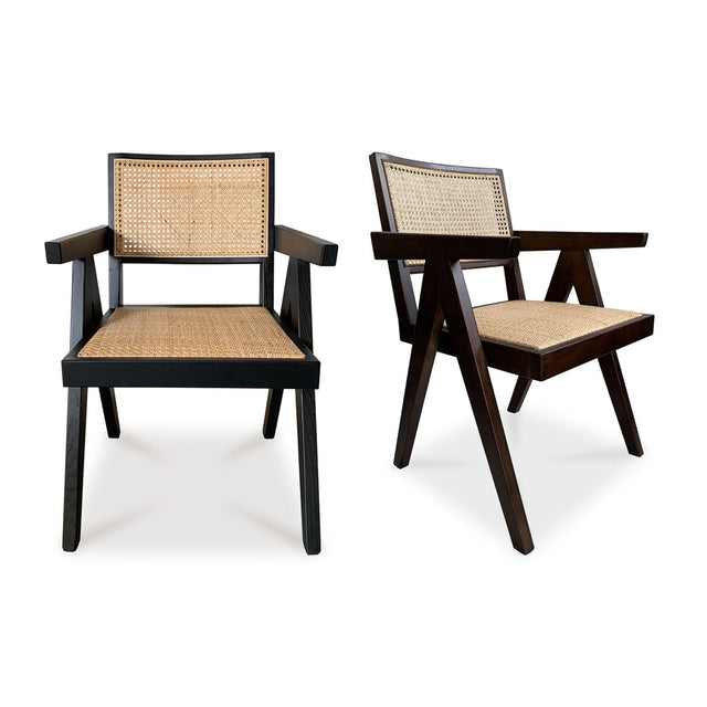 Modern European furniture - Rattan Mid-Century Dining Chairs (2) - www.oroa.com