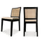 Modern European furniture - Rattan-Back Dining Chair Set (2) - www.oroa.com
