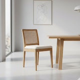 Modern European furniture - Rattan-Back Dining Chair Set (2) - www.oroa.com