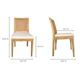 Modern European furniture - Rattan-Back Dining Chair Set (2) - www.oroa.com