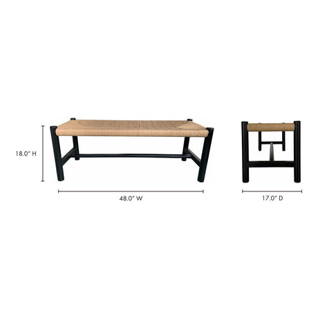 Modern European furniture - Woven Fibers Bench - www.oroa.com