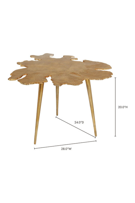 Modern European furniture - Polished Gold Accent Table - www.oroa.com