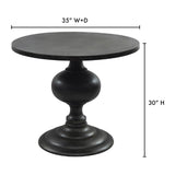 Modern European furniture - Black Aluminum Round Dining Table - www.oroa.com