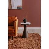 Modern European furniture - Aluminum Base Marble Side Table - www.oroa.com