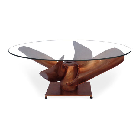 Modern European furniture - Copper Base Nautical Coffee Table - www.oroa.com
