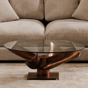 Modern European furniture - Copper Base Nautical Coffee Table - www.oroa.com