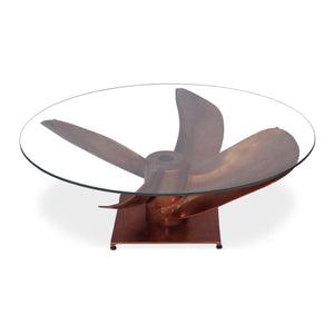 Modern European furniture - Copper Base Nautical Coffee Table - www.oroa.com