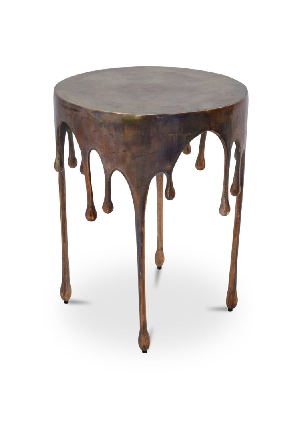 Modern European furniture - Antique Copper Dripping Accent Table - www.oroa.com