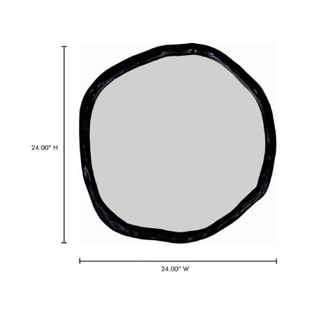Modern European furniture - Organic-Shaped Aluminum Mirror - www.oroa.com