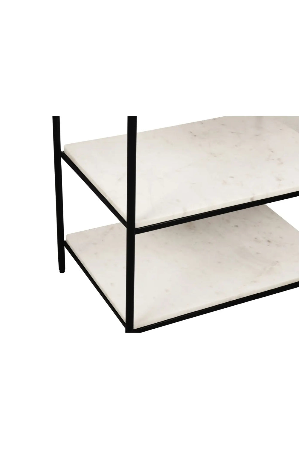 Modern European furniture - White Marble 3-Layer Nightstand - www.oroa.com