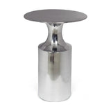 Modern European furniture - Metallic Collumn-Base Accent Table - www.oroa.com