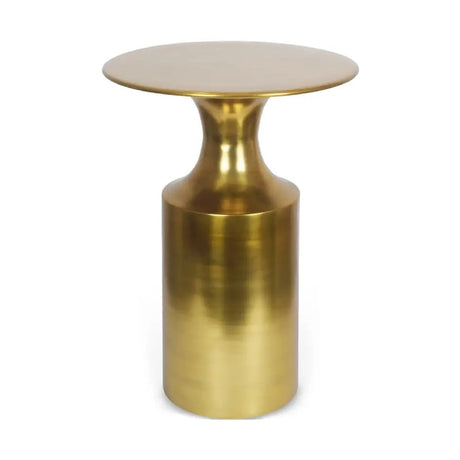 Modern European furniture - Metallic Collumn-Base Accent Table - www.oroa.com