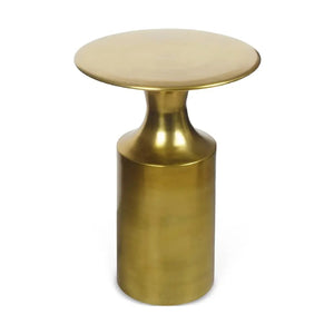 Metallic Collumn-Base Accent Table | Novi Living Rassa | Oroa.com