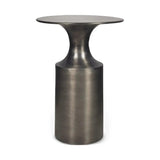 Modern European furniture - Metallic Collumn-Base Accent Table - www.oroa.com