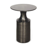 Modern European furniture - Metallic Collumn-Base Accent Table - www.oroa.com