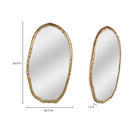 Modern European furniture - Aluminum-Framed Organic Mirror - www.oroa.com