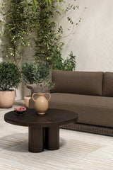 Modern European furniture - Round Black Outdoor Coffee Table - www.oroa.com
