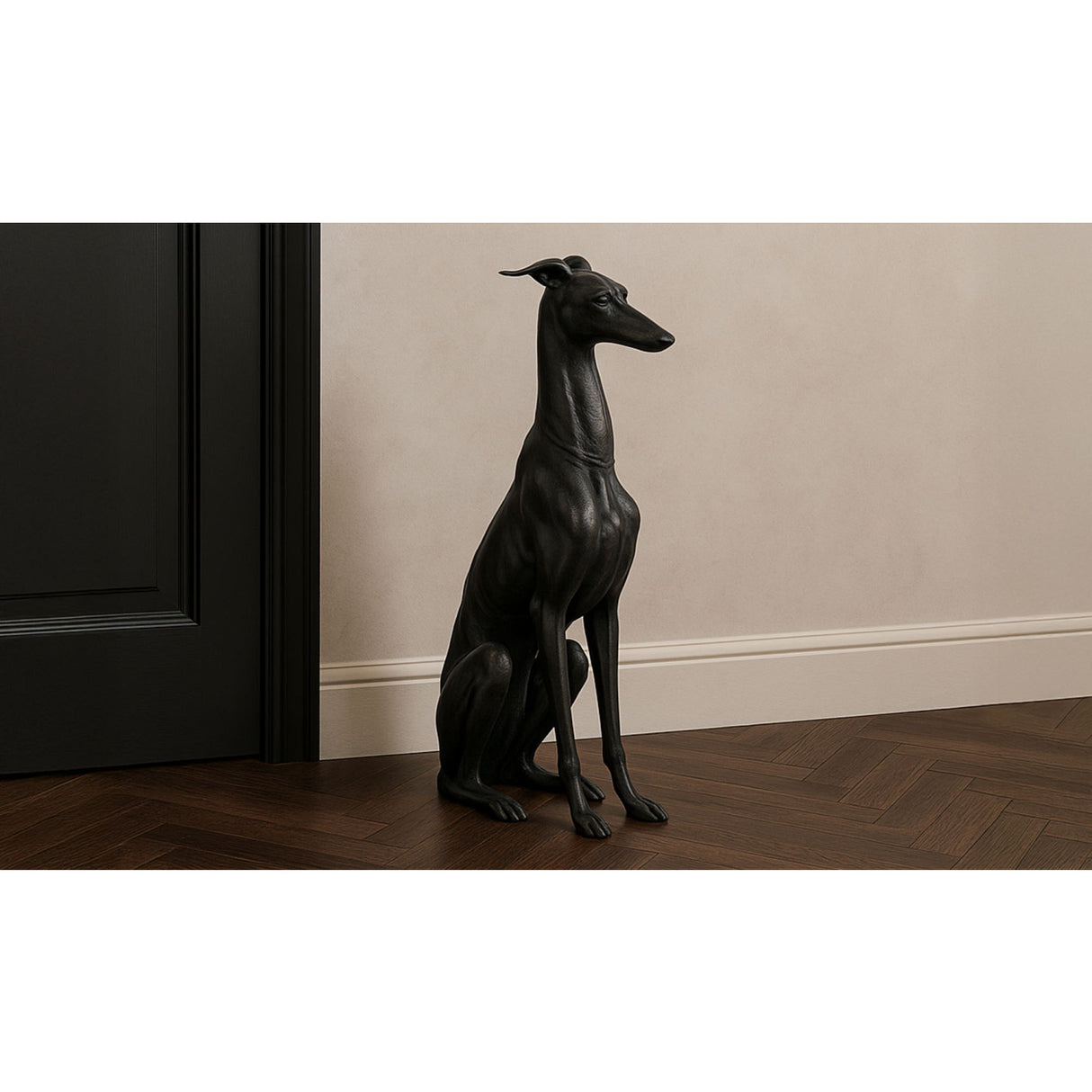 Black Greyhound Sculpture | Novi Living Duke