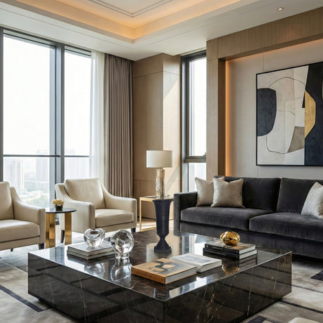 Black Cast Aluminum Vase | Novi Living Cassia