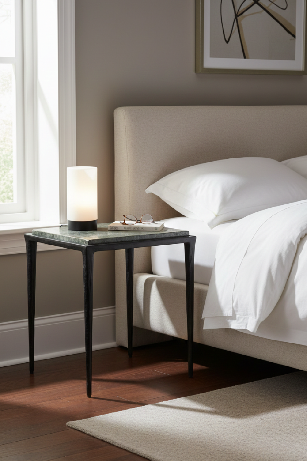 Square Cast Glass Side Table | Novi Living Mari | Oroa.com