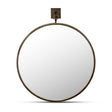 Modern European furniture - Aged Brass Round Mirror - www.oroa.com