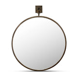 Modern European furniture - Aged Brass Round Mirror - www.oroa.com