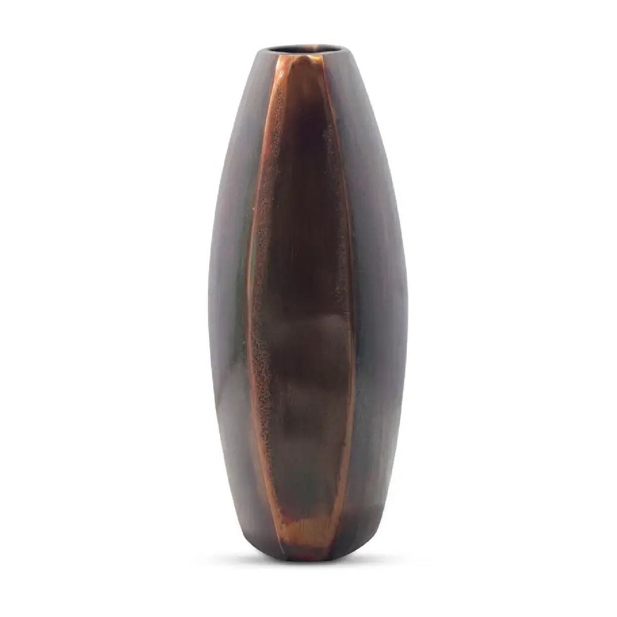 Burnished Copper Oval Vase | Novi Living Laval