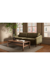 Modern European furniture - Wooden Leg 2-Seater Sofa - www.oroa.com