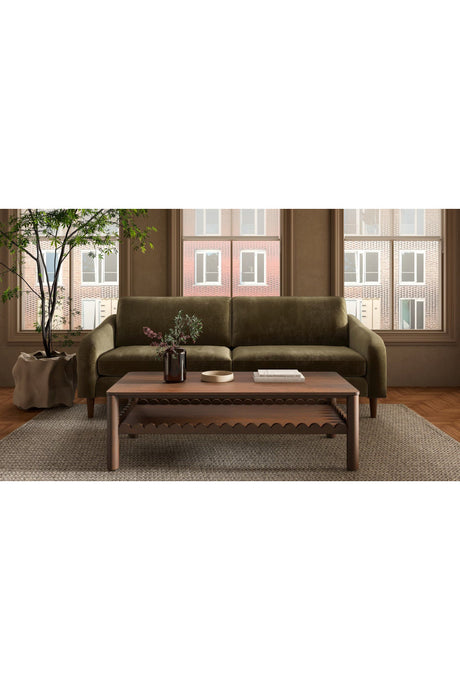 Modern European furniture - Wooden Leg 2-Seater Sofa - www.oroa.com