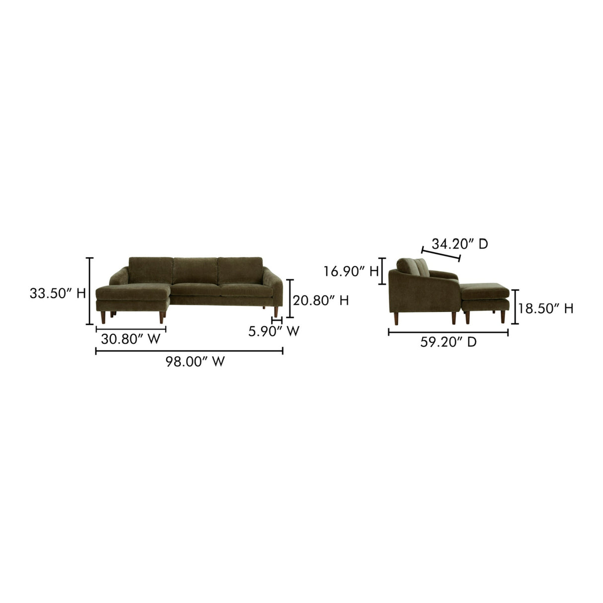 Fabric Sectional Sofa | Novi Living Quinn