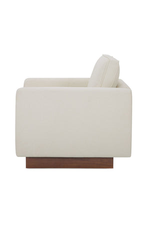 White Upholstered Accent Chair | Novi Living Vernon