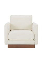 Modern European furniture - White Upholstered Accent Chair - www.oroa.com