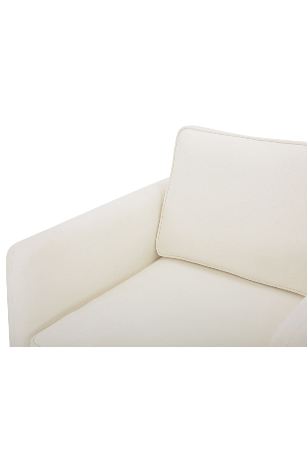 White Upholstered Accent Chair | Novi Living Vernon
