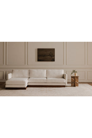 Modern European furniture - White Left Sectional Sofa - www.oroa.com