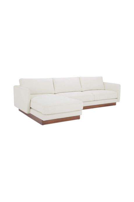 White Left Sectional Sofa | Novi Living Vernon | Oroa.com