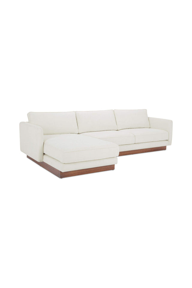 Modern European furniture - White Left Sectional Sofa - www.oroa.com