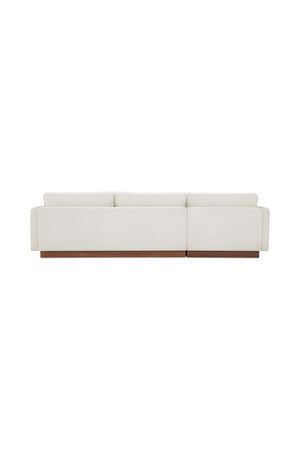 Modern European furniture - White Left Sectional Sofa - www.oroa.com