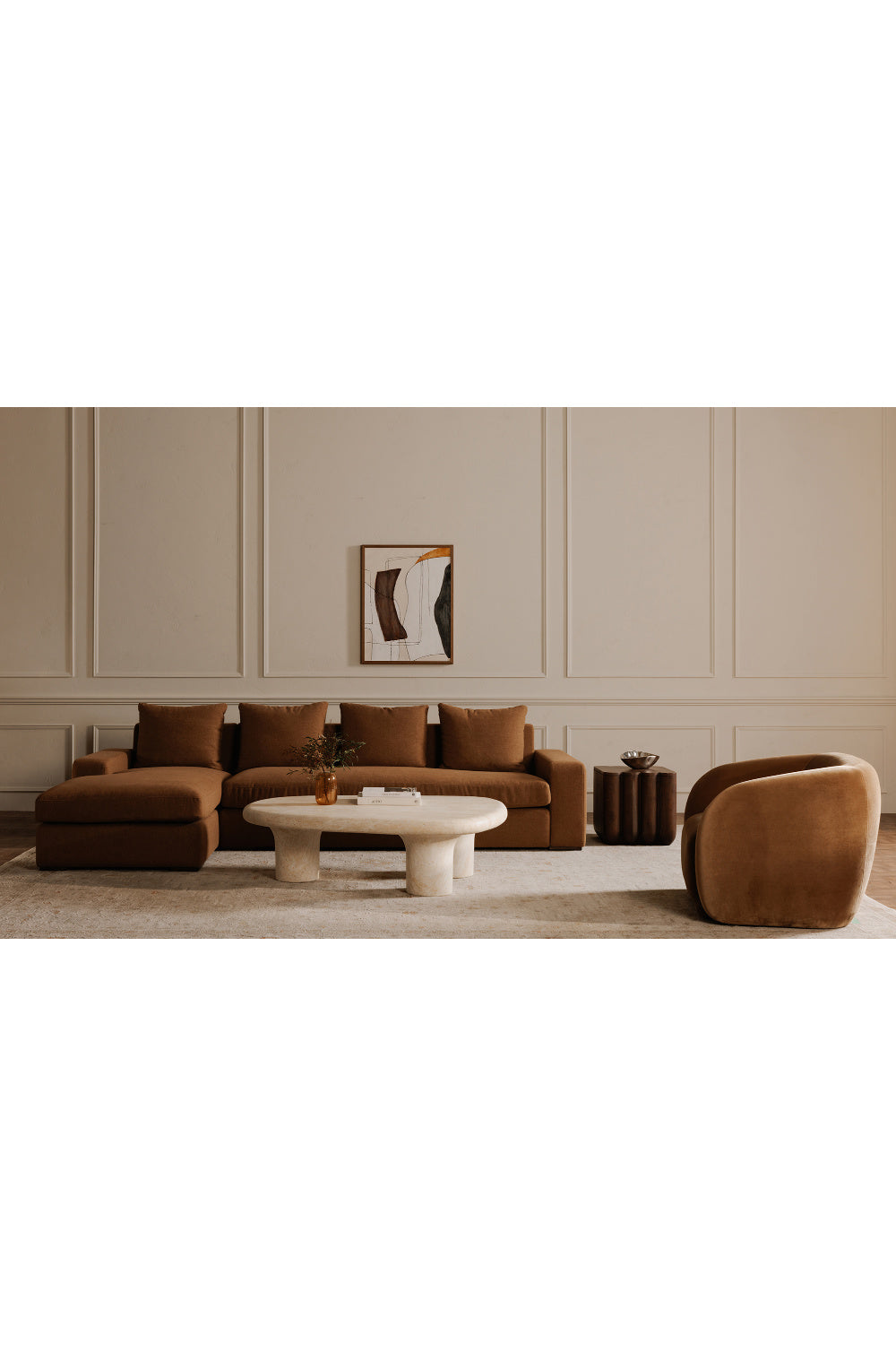 Modern European furniture - Curved Back Accent Chair - www.oroa.com