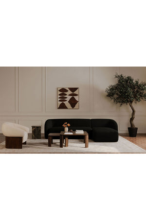Curved Back Sectional Sofa | Novi Living Faye | Oroa.com