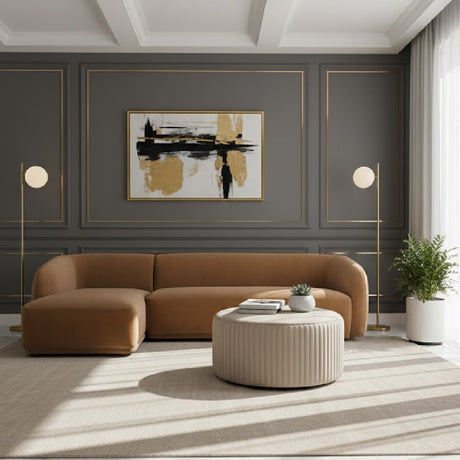 Curved Back Sectional Sofa | Novi Living Faye